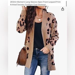 Zesica Leopard Long Cardigan